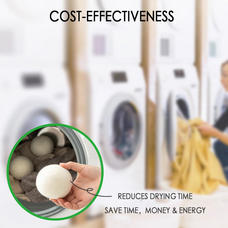 CHIAFFI Wool Dryer Balls  3 Count XL Dryer Lint Balls  Reusable Premium Natural Fabric Softener  Efficiently Add Essential Oils Instead of Dryer Sheets  Laundry Room Organization Essentials - Image 3